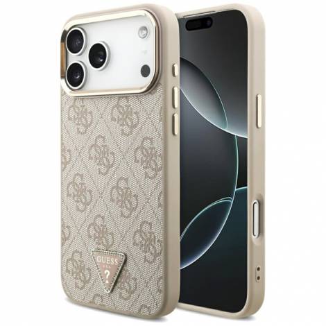 Guess 4G Triangle Logo MagSafe Case for iPhone 18 Pro Max / 17 Pro Max – Pink / Gold – Θήκη Προστασίας για iPhone 18 Pro Max / 17 Pro Max σε Ροζ / Χρυσό Χρώμα