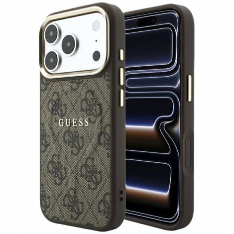 Guess Embossed 4G Classic MagSafe Case for iPhone 18 Pro / 17 Pro – Brown – Θήκη Προστασίας για iPhone 18 Pro / 17 Pro σε Καφέ Χρώμα