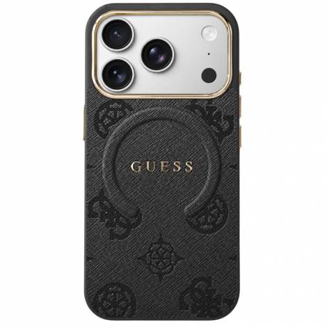 Guess Embossed 4G Ring Classic Logo MagSafe Case for iPhone 18 Pro / 17 Pro – Black – Θήκη Προστασίας για iPhone 18 Pro / 17 Pro σε Μαύρο Χρώμα
