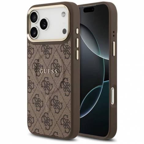 Guess Embossed 4G Ring Classic Logo MagSafe Case for iPhone 18 Pro / 17 Pro – Brown – Θήκη Προστασίας για iPhone 18 Pro / 17 Pro σε Καφέ Χρώμα
