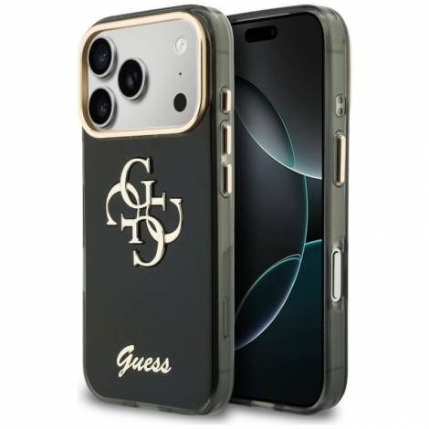 Guess IML 4G Script Metal Case for iPhone 18 Pro Max / 17 Pro Max – Black – Θήκη Προστασίας για iPhone 18 Pro Max / 17 Pro Max σε Μαύρο Χρώμα