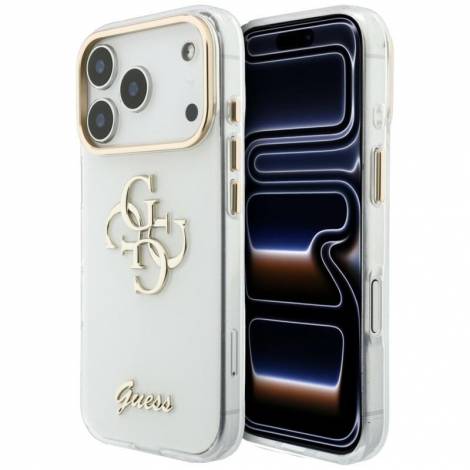 Guess IML 4G Script Metal Case for iPhone 18 Pro Max / 17 Pro Max – White – Θήκη Προστασίας για iPhone 18 Pro Max / 17 Pro Max σε Λευκό Χρώμα