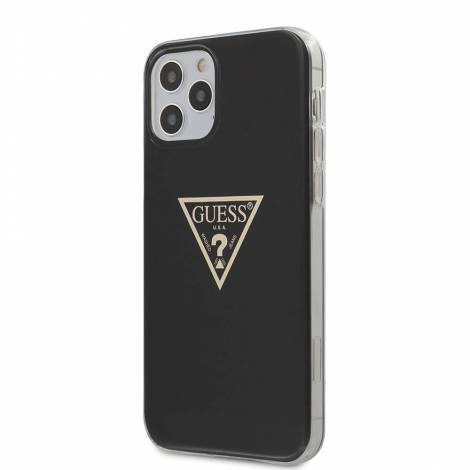 Guess “Metallic Triangle Glitter Logo Collection” Θήκη προστασίας από σιλικόνη – iPhone 11 Pro Max (Black – GUHCN65PCUMPTBK)
