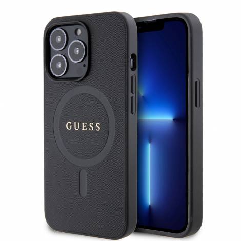 Guess Saffiano Hard Case Θήκη προστασίας από δερματίνη – iPhone 13 Pro (Μαύρο – GUHMP13LPSAHMCK)