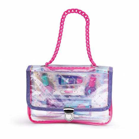 HappiHobbi Σετ Ομορφιάς Ροζ Τσάντα με Αλυσίδα Για 6+ Χρονών