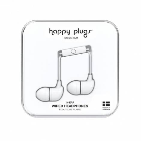 Happy Plugs Ενσύρματα ακουστικά In-Ear White (EL29867)