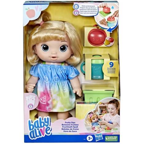 Hasbro Baby Alive: Fruity Sips Apple Blonde Hair Doll (F7356)