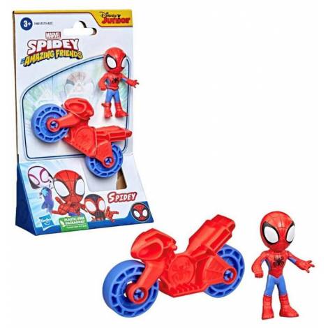 Hasbro Disney Marvel: Spidey and his Amazing Friends - Spidey with Bike Action Figure (F4001)