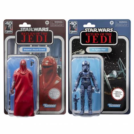 Hasbro Fans - Disney Star Wars The Black Series: Return of the Jedi Carbonized Collection - Emperor’s Royal Guard  TIE Fighter Pilot (15cm) Action Figures (F7011)