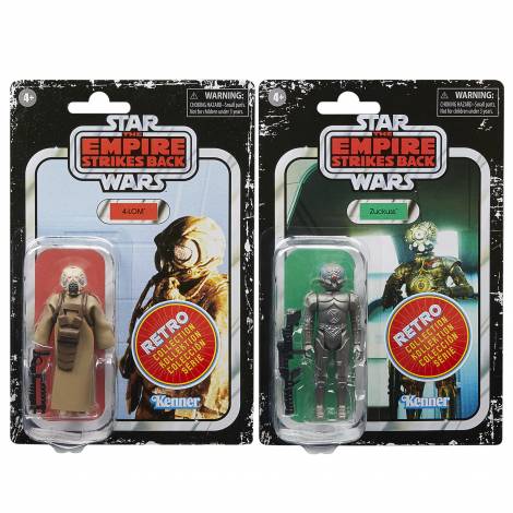 Hasbro Fans - Disney Star Wars: The Empire Strikes Back Retro Collection - Zuckuss  4-LOM Action Figures (10cm) (F6983)