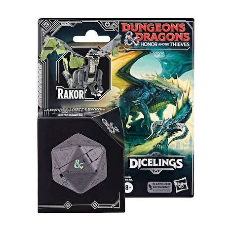 Hasbro Fans Dungeons  Dragons: Honor Among Thieves - Rakor Dicelings Collectible Black Dragon (F5212)