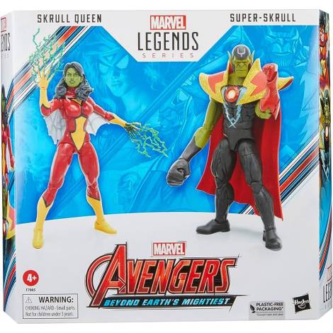 Hasbro Fans Marvel Avengers: Legends Series (60th Anniversary) - Beyond Earths Mightiest - Skrull Queen  Super-Skrull Action Figures (F7085)