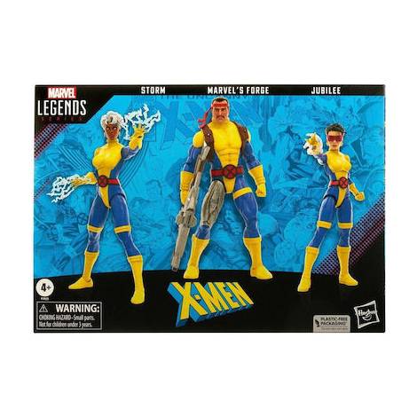 Hasbro Fans Marvel Legends Series (60th Anniversary): X-Men - Storm, Marvels Forge and Jubilee Action Figures (3-Pack) (15cm) (F7025)