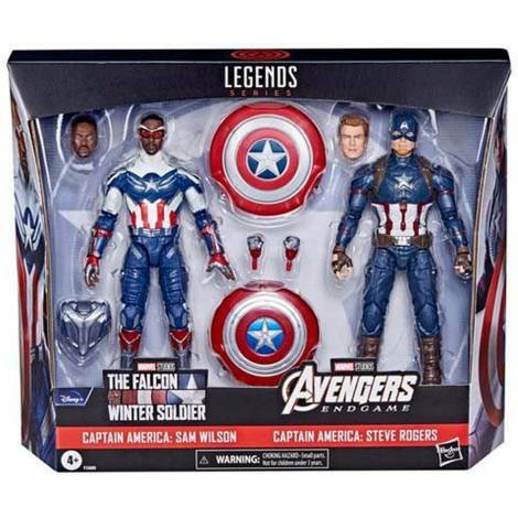 Hasbro Marvel Avengers Legends - Captain America: Sam Wilson  Captain America: Steve Rogers (Tagteam 2 Pack) (F5880)