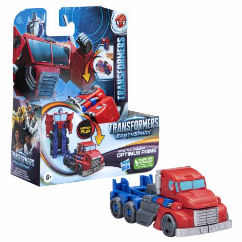 Hasbro Transformers: Earthspark 1-Step Flip Changer - Optimus Prime Action Figure (F6716)