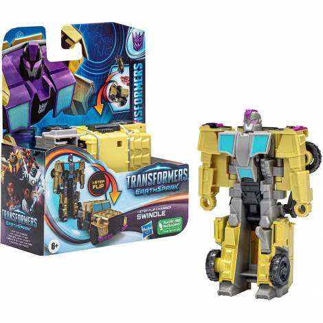 Hasbro Transformers: Earthspark 1-Step Flip Changer - Swindle Action Figure (F6719)