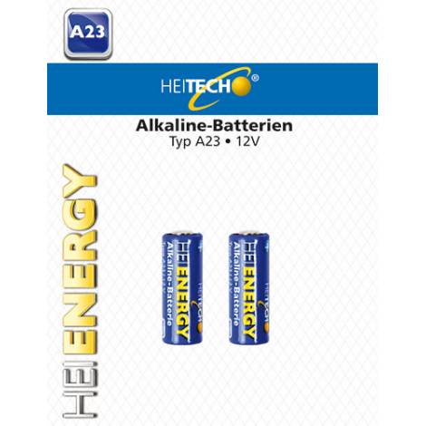 HEITECH ALKALINE BATTERY 2/PACK A23/CR105 12V