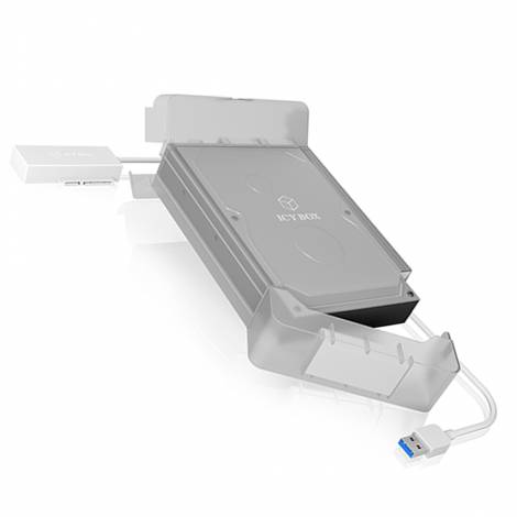 ICY BOX PLASTIC ENCLOSURE USB 3.2 ADAPTER FOR 2.5' & 3.5' SATA III WITH 8x CARD HOLDER