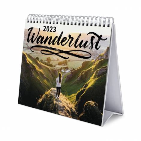 Ημερολόγιο Επιτραπέζιο Deluxe 2023 WANDERLUST 20Χ17 Τέχνη Μηνιαίο Πυραμίδα Ετήσια Wanderlust 2023