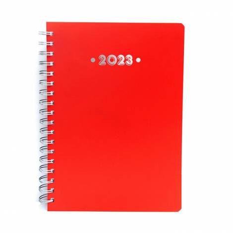 Ημερολόγιο Ημερήσιο 2023 21Χ29 Σπιράλ Κόκκινο 21X29 (Α4) Μονόχρωμο Ημερήσιο Στην τσάντα Ετήσια Υδρόγειος 2023