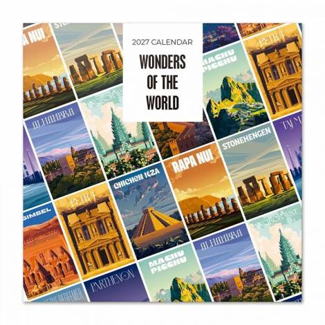 Ημερολόγιο Τοίχου 16 Μηνών 2027 30X30εκ WONDERS OF THE WORLD