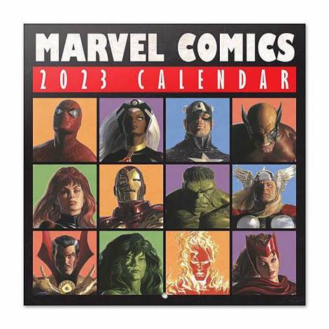Ημερολόγιο Τοίχου 2023 30X30εκ MARVEL COMICS 30Χ30 Κόμικς & Κινούμενα σχέδια Μηνιαίο Τοίχου Ετήσια Marvel
