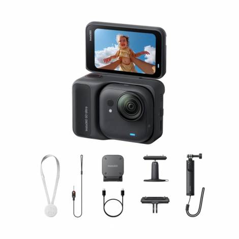 Insta360 GO Ultra Creator Bundle Midnight Black - Mini 2-in-1 Tripod, Quick Release Mount, Pivot Mnt