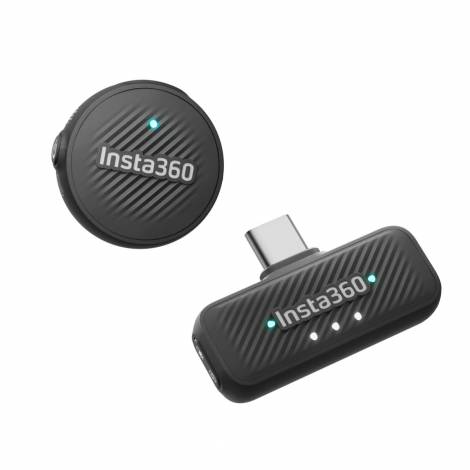 Insta360 Mic Air (1 Transmitter, 1 Reciever) - 10H Battery, 300m wireless range, built-in noise redu