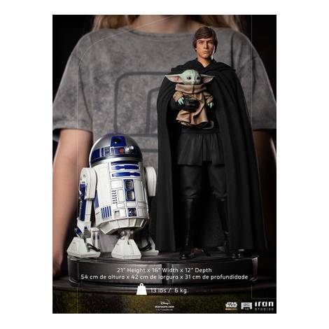 Iron Studios Star Wars: The Mandalorian - Luke Skywalker, R2-D2 and Grogu Legacy Replica Statue (1/4) (LUCSWR49321-14)