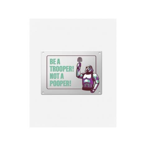 ItemLab Original Stormtrooper - Stormpooper Metal Sign (LAB560026)   (20cm x 14cm)