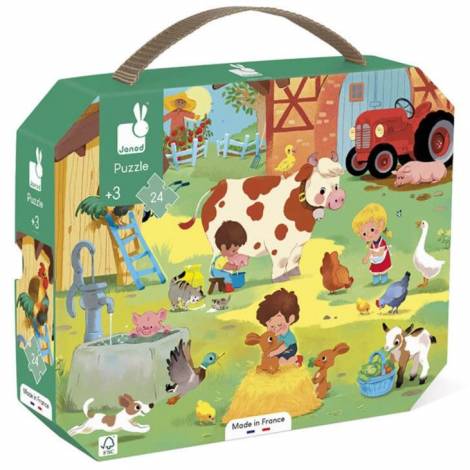 JANOD PUZZLE A DAY AT THE FARM - 24 PCS J02603