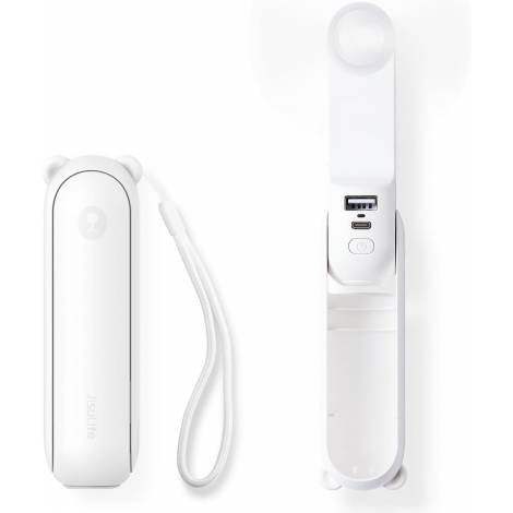 JISULIFE (S010F8X01006) PORTABLE HANDHELD FAN LIFE8 PLUS (4500MAH)  WHITE