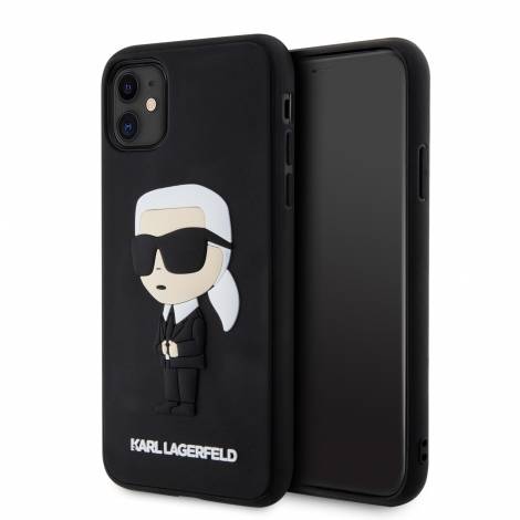 Karl Lagerfeld 3D Rubber Case Karl’s Head Θήκη προστασίας από σιλικόνη – iPhone 11 (Μαύρο – KLHCN613DRKINK)