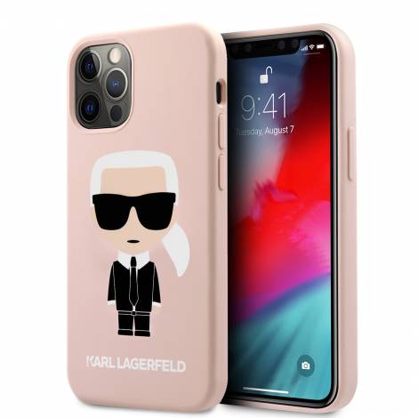 Karl Lagerfeld 3D Rubber Case Karl's Head Θήκη προστασίας από σιλικόνη – iPhone 12 Pro Max (Ροζ - KLHCP12LSLFKPI)