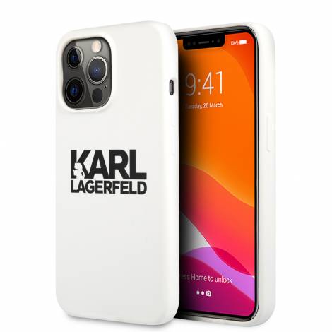 Karl Lagerfeld Hard Case Stack Logo Back Θήκη προστασίας – iPhone 13 Pro (White)