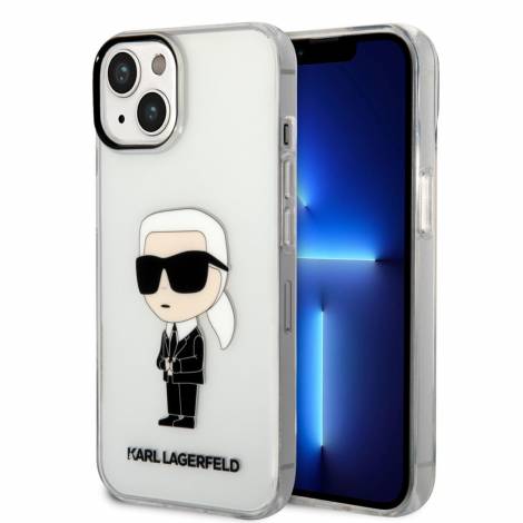 Karl Lagerfeld Ikonik Back Cover Case Karl Διάφανη θήκη προστασίας από TPU / PC – iPhone 14 (Clear)
