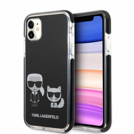 Karl Lagerfeld Ikonik Case “Karl & Choupette” Θήκη προστασίας από σκληρό πλαστικό – iPhone 11 (Μαύρο – KLHCN61TPEKCK)