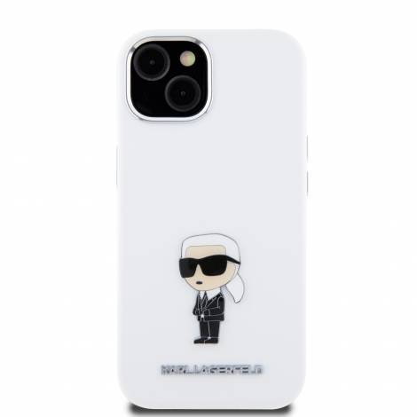 Karl Lagerfeld Ikonik Metal Pin Hard Case Θήκη προστασίας από σιλικόνη  – iPhone 15 (White – KLHCP15SSMHKNPH)