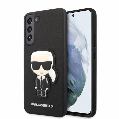 Karl Lagerfeld Ikonik Patch Saffiano Hard Case Θήκη προστασίας από δερματίνη – Samsung Galaxy S22+ 5G (μαύρο – KLHCS22MOKPK)