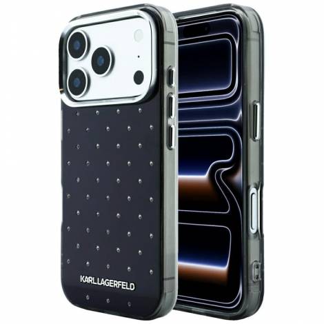Karl Lagerfeld IML Rhinestones Allover and Electroplated Case for iPhone 18 Pro / 17 Pro – Black – Θήκη Προστασίας για iPhone 18 Pro / 17 Pro σε Μαύρο Χρώμα