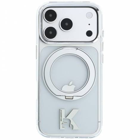Karl Lagerfeld IML Ring Stand 360 Kameo Metal Case for iPhone 18 Pro / 17 Pro – Transparent – Θήκη Προστασίας για iPhone 18 Pro / 17 Pro σε Διάφανο Χρώμα