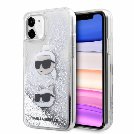 Karl Lagerfeld Karl + Choupette Liquid Glitter Case Θήκη προστασίας από σιλικόνη – iPhone 11 (Black – KLHCN61LDHKCNS)