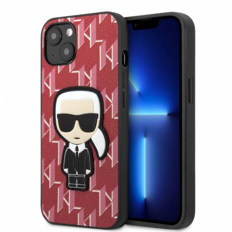 Karl Lagerfeld Monogram Ikonik Patch Case Θήκη προστασίας από δερματίνη – iPhone 13 (Κόκκινο – KLHCP13MPMNIKPI)