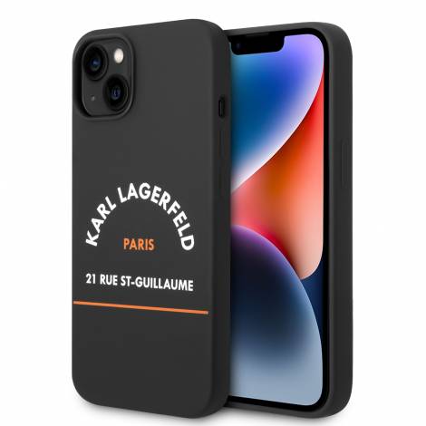 Karl Lagerfeld “Rue St.Guillaume Logo Collection” Hard Case Θήκη προστασίας από σιλικόνη – iPhone 14 Plus (Μαύρο – KLHCP14MSRSGHLK)