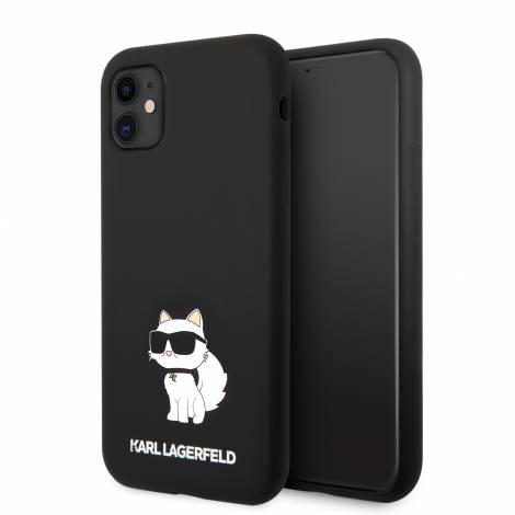 Karl Lagerfeld Silicone Case Choupette Body Θήκη προστασίας από σιλικόνη – iPhone 11 (Μαύρο – KLHCN61SNCHBCK)