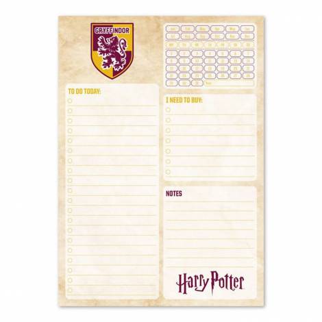 Καθημερινό Πλάνο To Do List Α5 54 Φύλλα HARRY POTTER Gryffindor 14X20 (Α5) Φαντασία Ημερήσιο Στο γραφείο Πλάνα Harry Potter