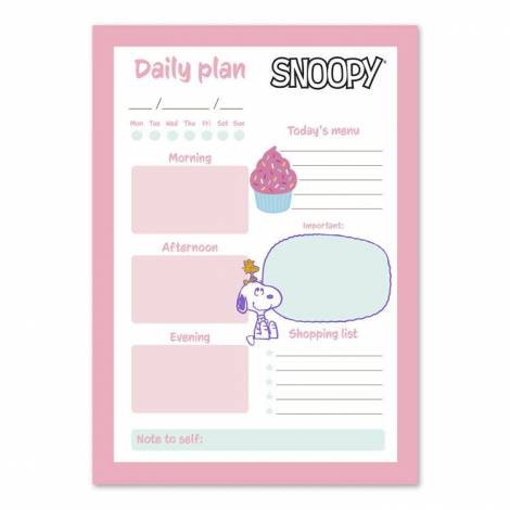 Καθημερινό Πλάνο To Do List Α5 54 Φύλλα SNOOPY 2 14X20 (Α5) TV φανς Ημερήσιο Στο γραφείο Πλάνα Snoopy / Peanuts