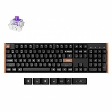 Keychron K10 HE (K10H-F1) Special Wood Edition Wireless Magnetic Hall Effect RGB Keyboard 100% US