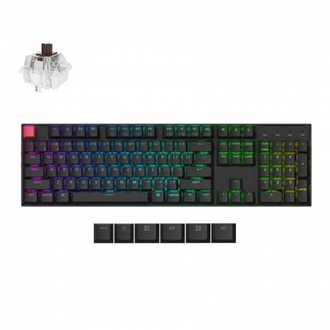 Keychron K10 V2 (K10X-B3) QMK Wireless Mechanical Keyboard Brown Switch RGB 100% US Layout