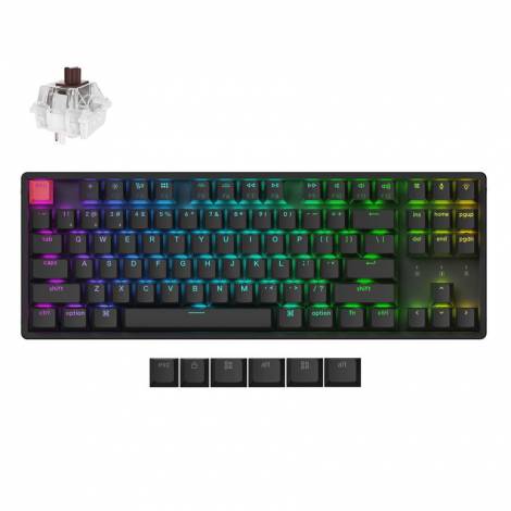 Keychron K8 V2 (K8X-C3) QMK Wireless Mechanical Keyboard Brown Switch RGB 80% US Lay Aluminum Frame